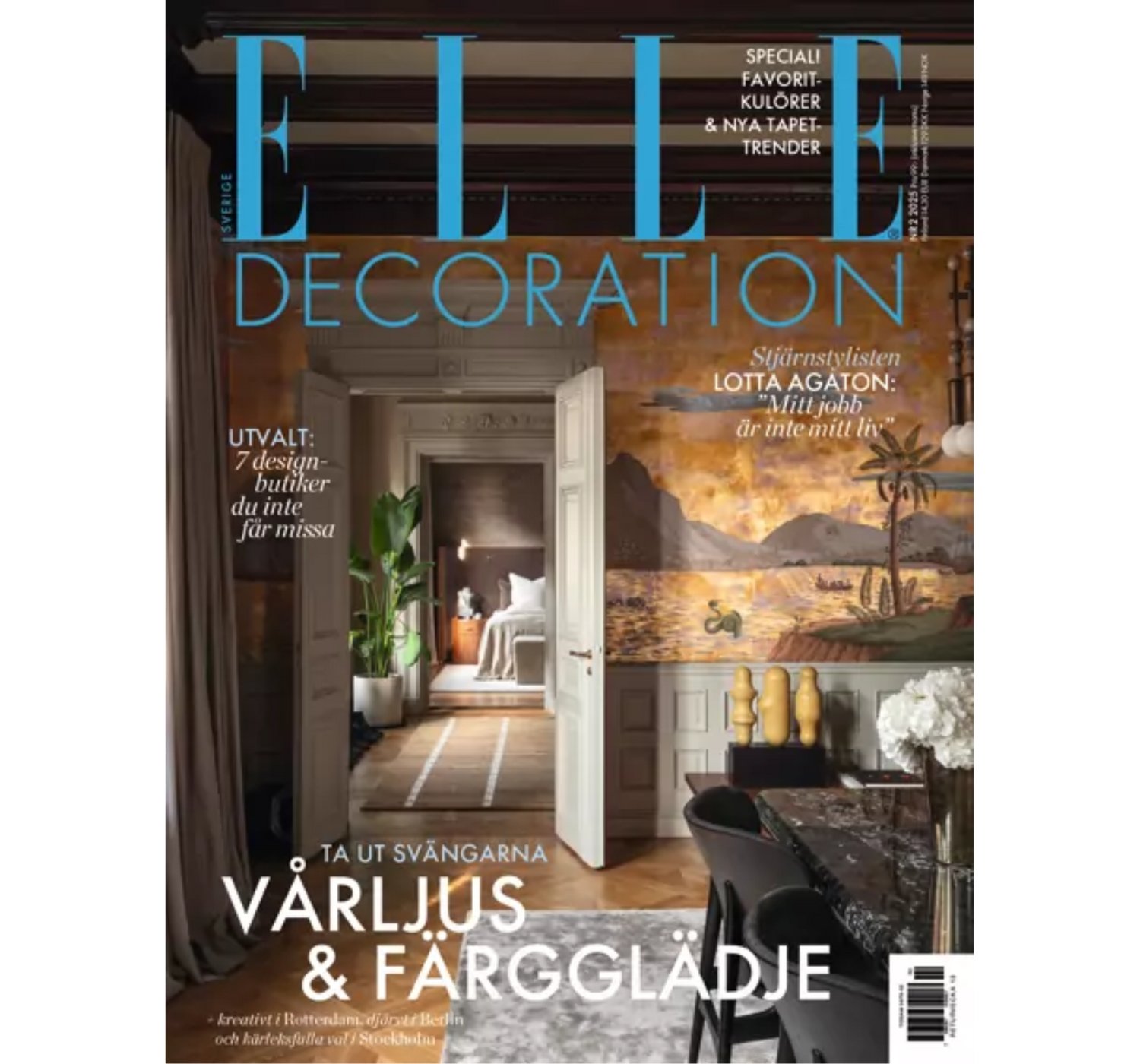 Omslag till inredningstidningen Elle Decoration