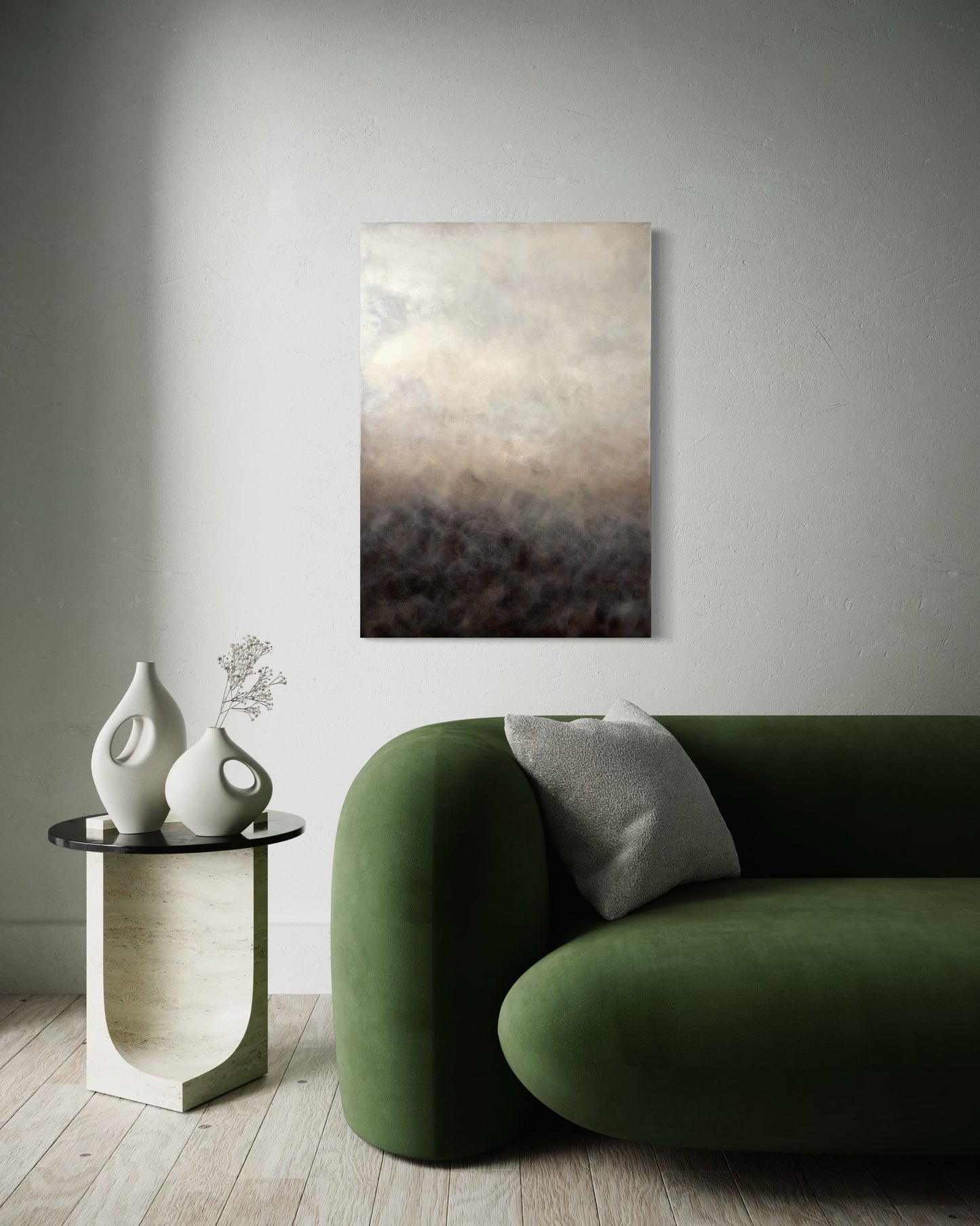 Andetag 70x100 cm – handmålad originalkonst av Elin Palmgren, LUGN Interiör Linköping
