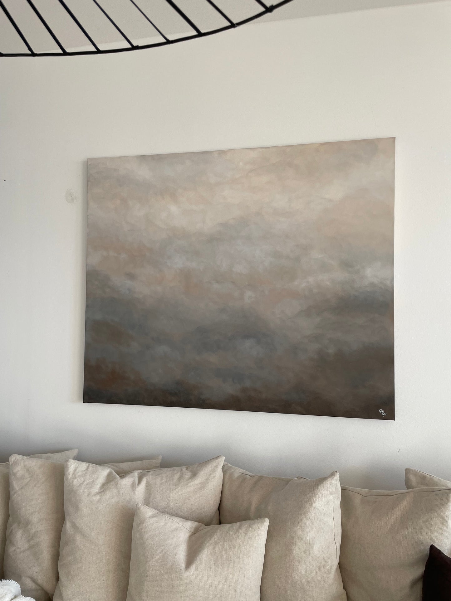 Abstrakt tavla Beige Delight av Elin Palmgren, 100x120 cm, akryl på duk, LUGN Interiör Linköping