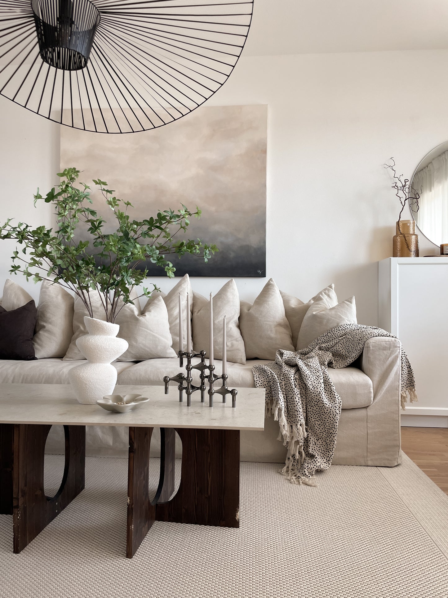 Handmålad abstrakt tavla Calima – deep edge canvas av Elin Palmgren, LUGN Interiör Linköping
