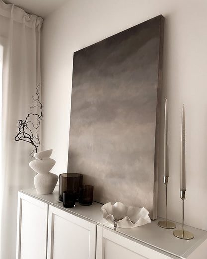 Abstrakt tavla Calm Beige av Elin Palmgren, 70x100 cm, akryl på duk