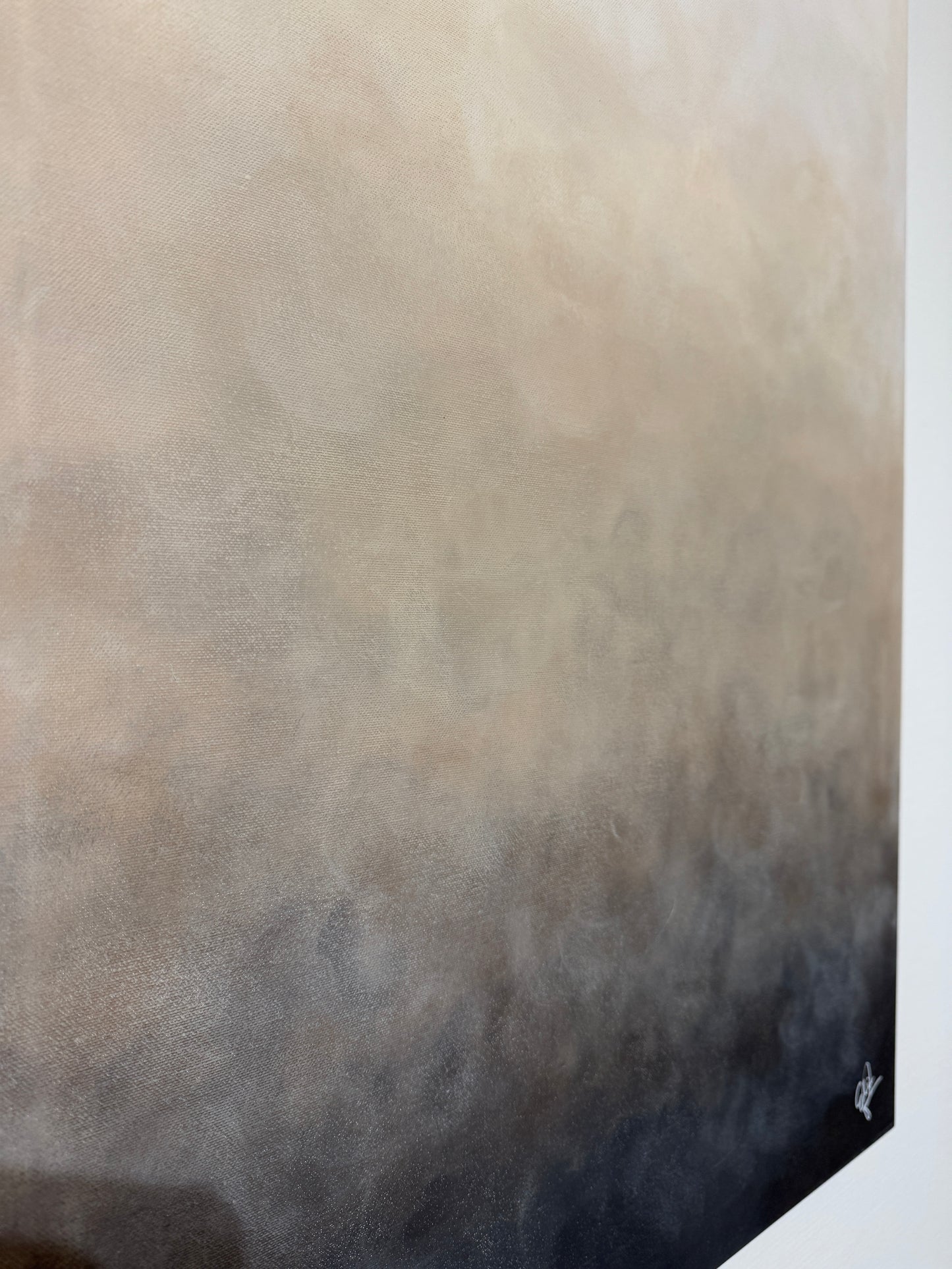 Abstrakt harmonisk tavla Dagg av Elin Palmgren, 60x80 cm, akryl på duk