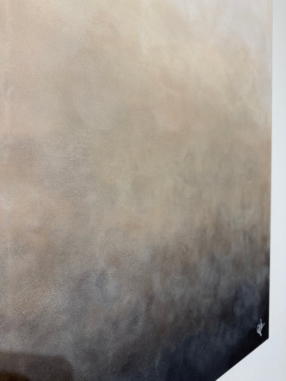 Abstrakt harmonisk tavla Dagg av Elin Palmgren, 60x80 cm, akryl på duk