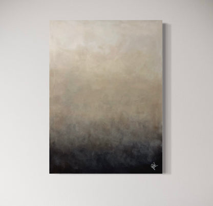Handmålad abstrakt tavla Dagg av Elin Palmgren, 60x80 cm, akryl på duk, Lugn Interiör