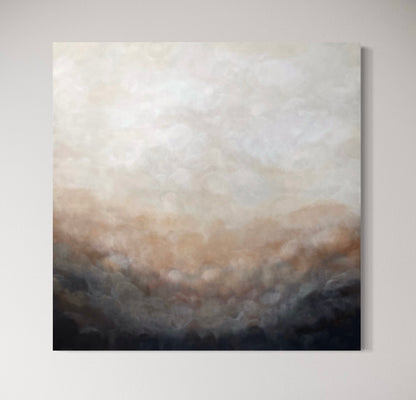 Abstrakt tavla Gryning av Elin Palmgren, 100x100 cm, akryl på duk, LUGN Interiör Linköping