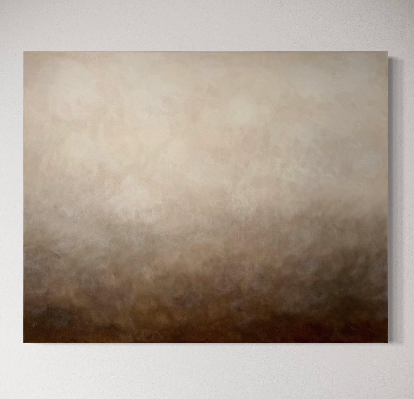 Abstrakt tavla Höstdimma av Elin Palmgren, 120x150 cm, akryl på duk