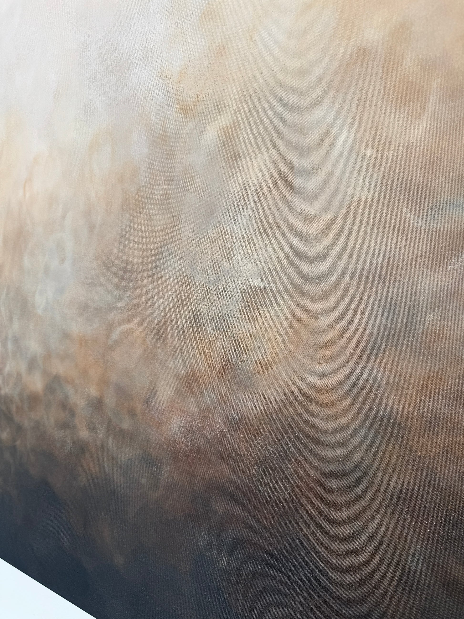 Detaljbild av abstrakt tavla Höstvind av Elin Palmgren, 120x150 cm, akryl på duk