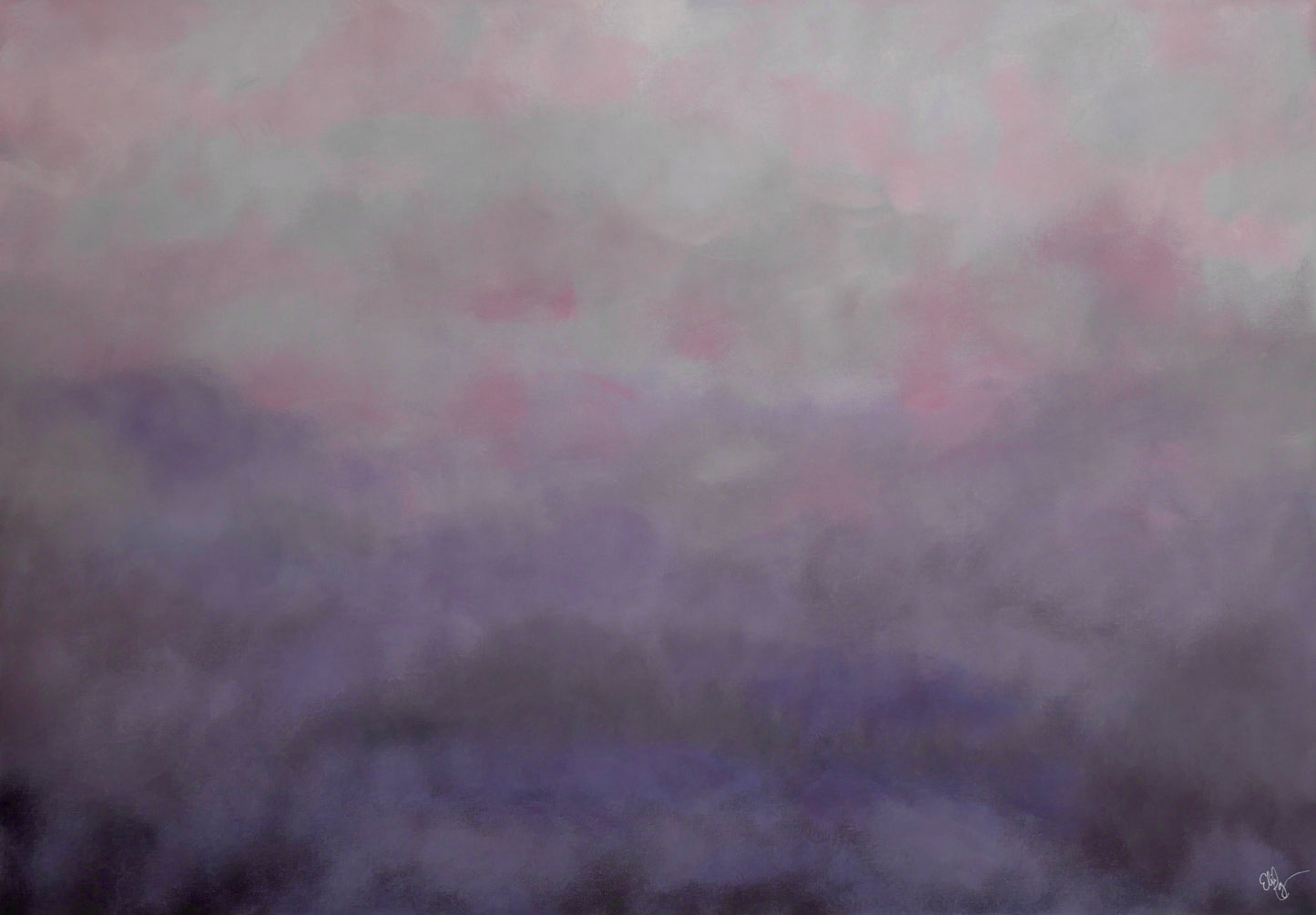 Abstrakt tavla Lavender av Elin Palmgren, 70x100 cm i lila och rosa, akryl på duk