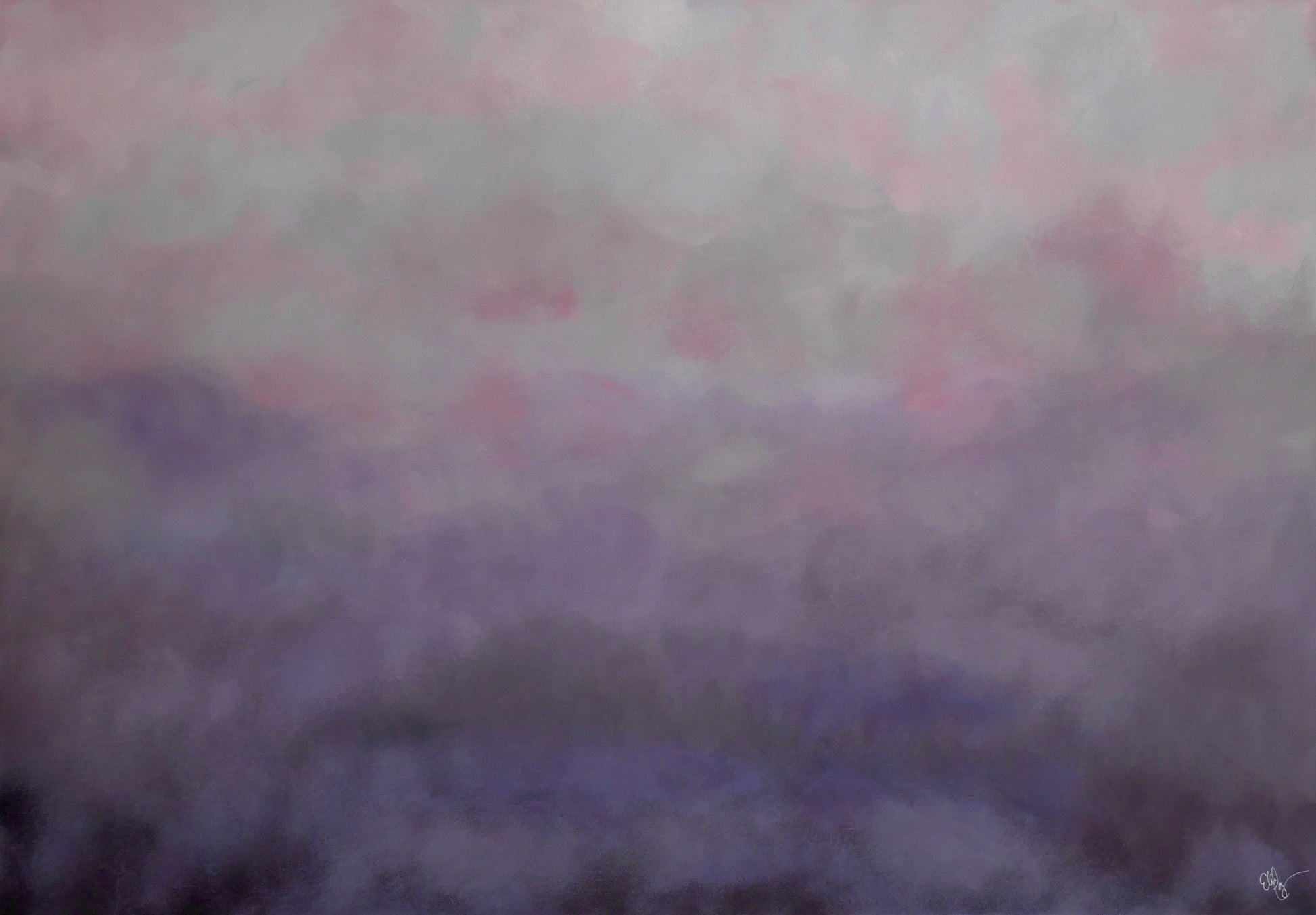 Abstrakt tavla Lavender av Elin Palmgren, 70x100 cm i lila och rosa, akryl på duk