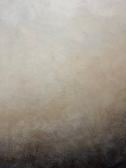Detaljvild på penseldragen i abstrakt tavla Nattskimmer – deep edge canvas av Elin Palmgren