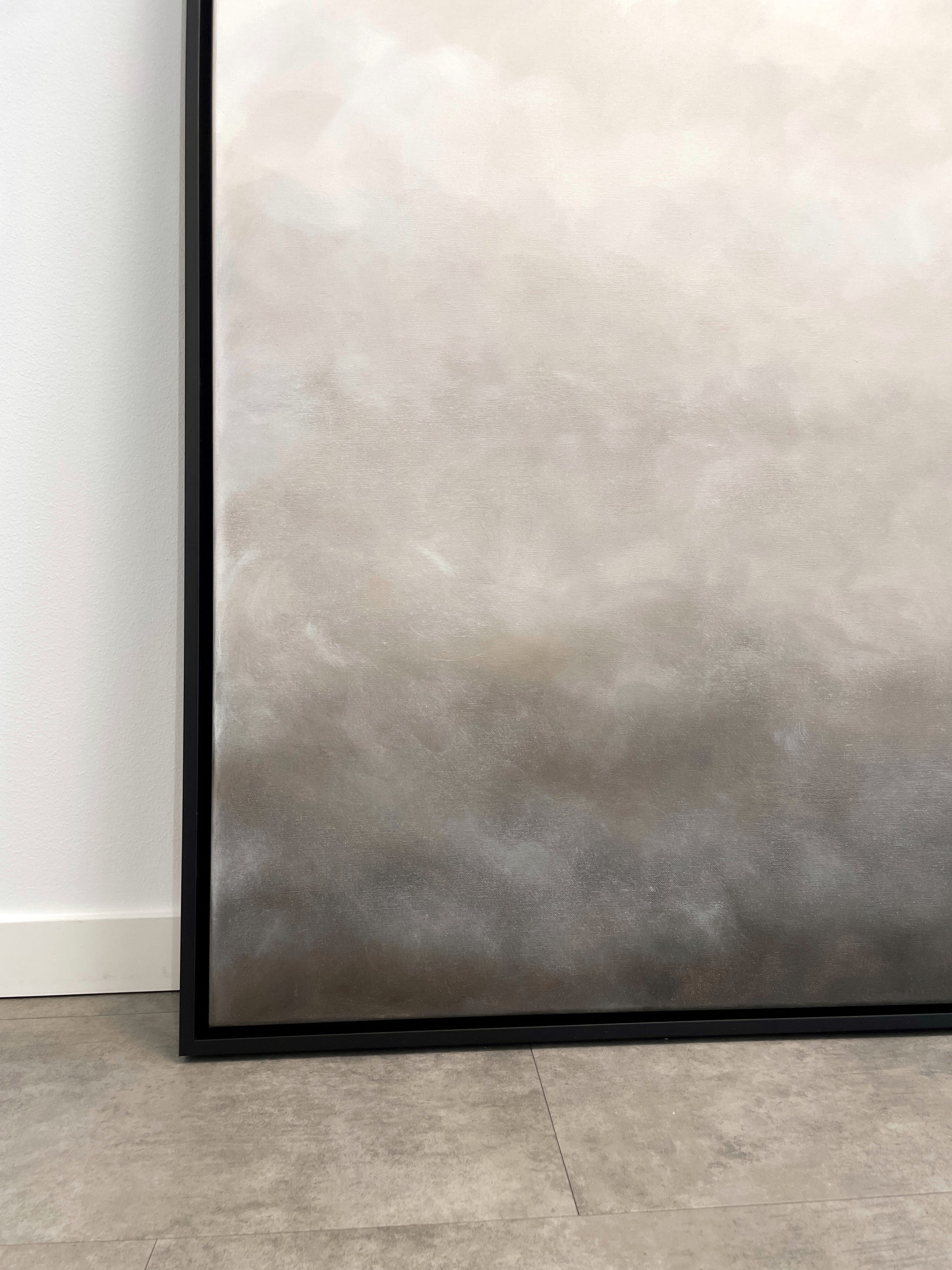 Detalj av kanterna på abstrakt tavla Noelle – deep edge canvas av Elin Palmgren