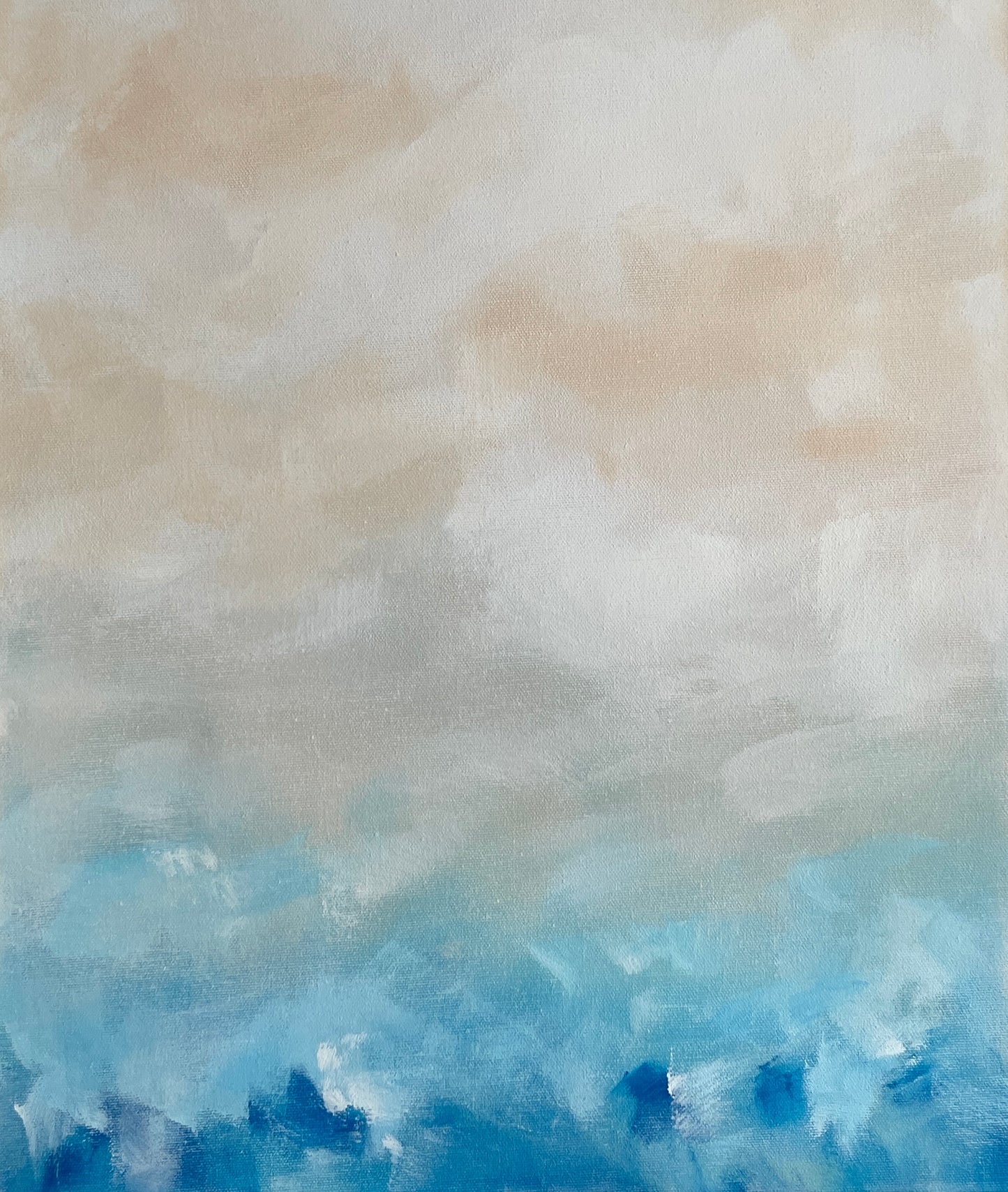Handmålad abstrakt tavla Ocean Eyes – deep edge canvas av Elin Palmgren, konstnär på LUGN Interiör