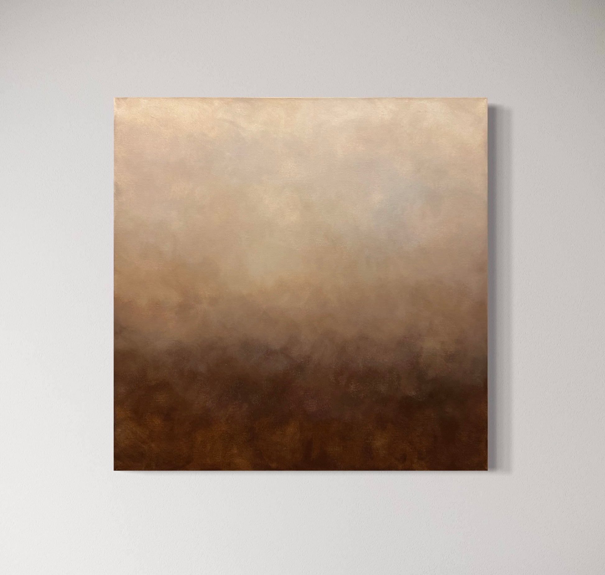 Abstrakt handgjord tavla Sand av Elin Palmgren, 70x70 cm, akrylfärg på duk