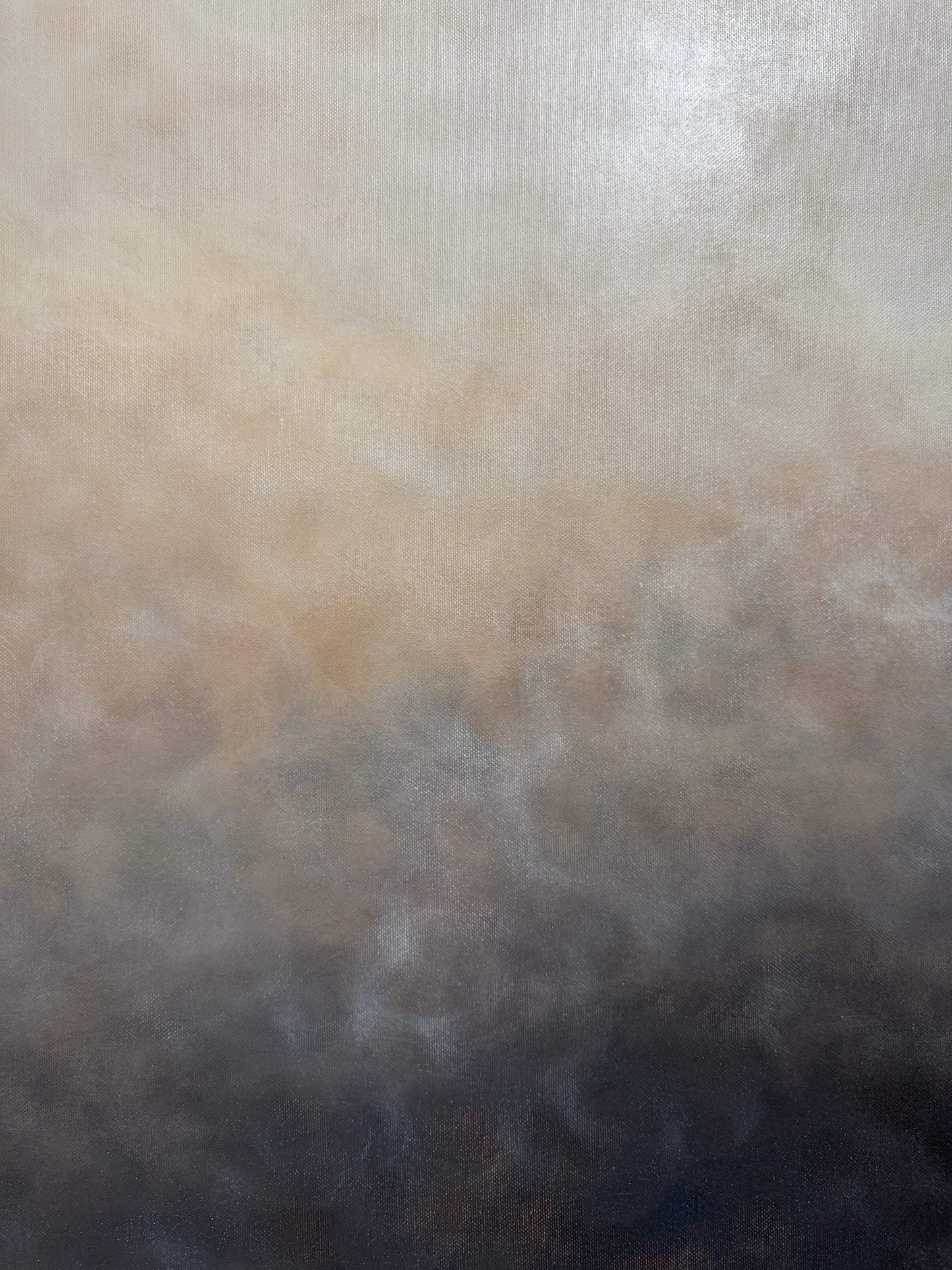 Stor handmålad abstrakt tavla Skymning – deep edge canvas av Elin Palmgren