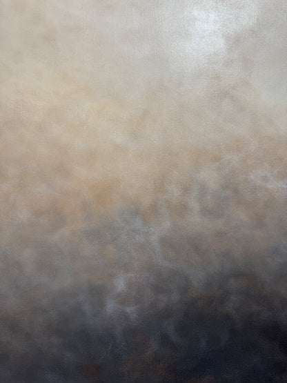 Stor handmålad abstrakt tavla Skymning – deep edge canvas av Elin Palmgren