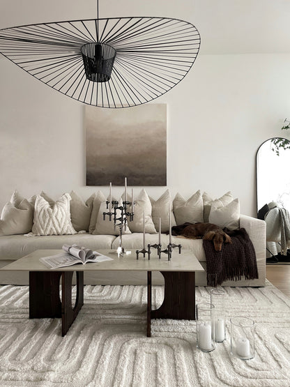 Soft Brown av Elin Palmgren – lugn inredning med abstrakt konst i beige och brun, LUGN Interiör