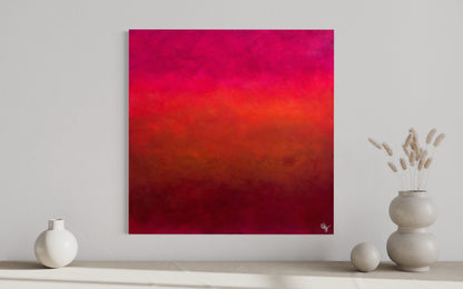 Abstrakt tavla Sunset av Elin Palmgren, 80x80 cm, akryl på duk