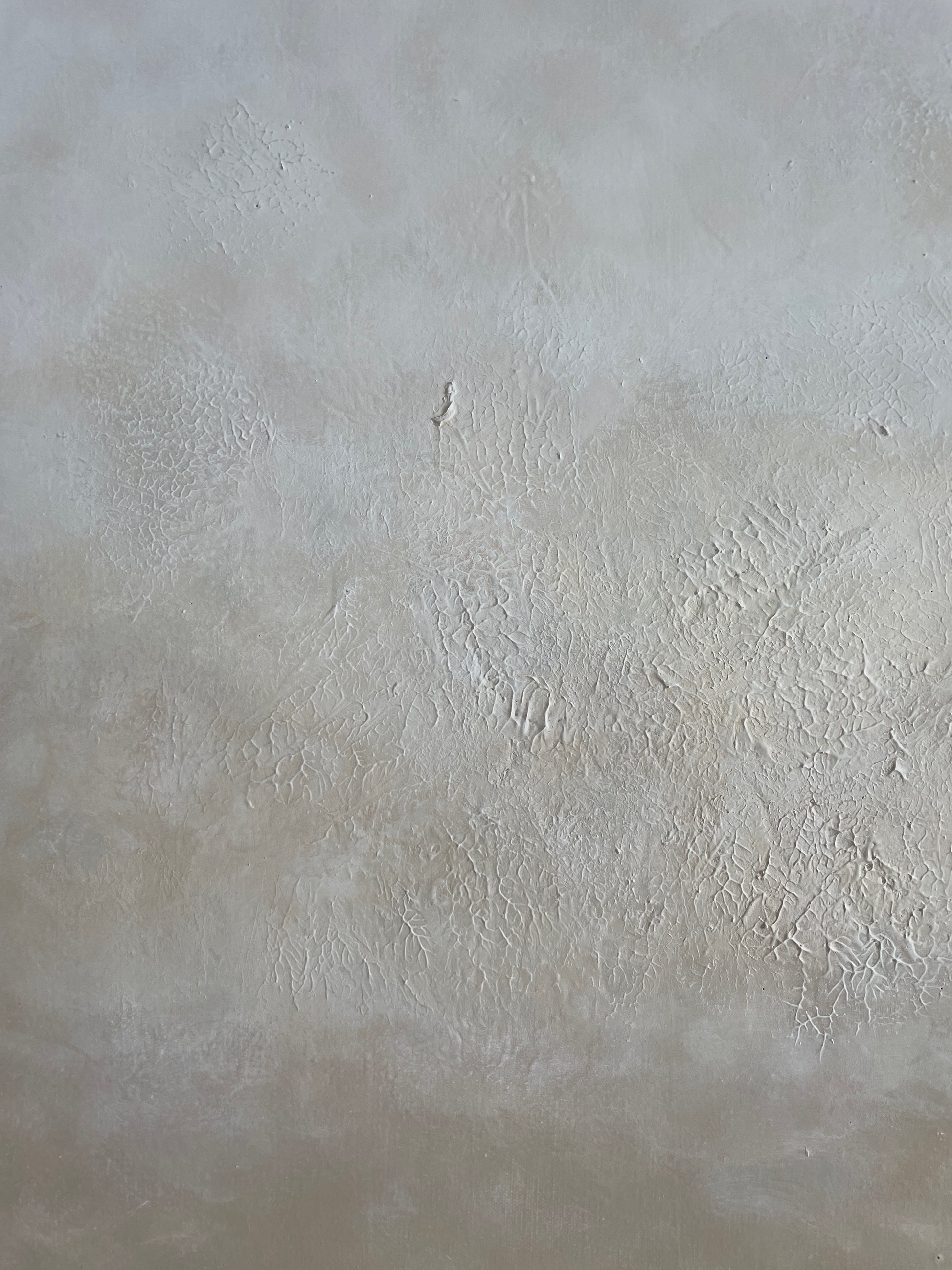 Detalj av strukturen på abstrakt tavla Textured Beige – deep edge canvas av Elin Palmgren