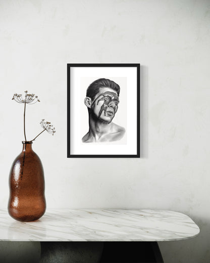 Figurativ teckning Blackout av Elin Palmgren – originalkonst och fine art print A3