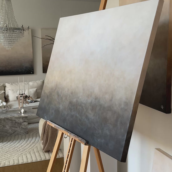 Abstrakt tavla Skiffer av konstnären Elin Palmgren, 80x100 cm, akryl på duk