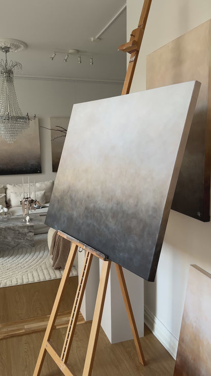 Abstrakt tavla Skiffer av konstnären Elin Palmgren, 80x100 cm, akryl på duk
